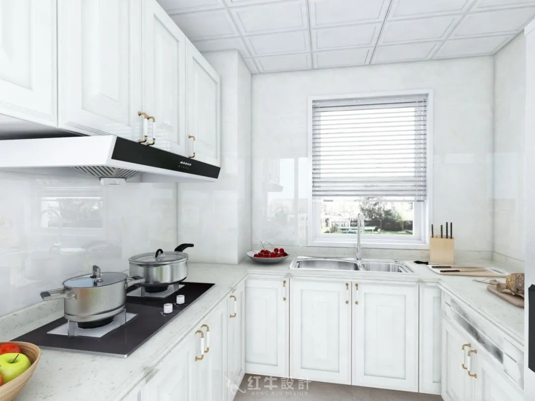 红牛设计--大名城 · 紫金九号89㎡地中海风格08效果图欣赏_厨房